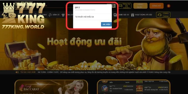 Những lưu ý giúp quá trình đăng nhập 777King diễn ra suôn sẻ hơn